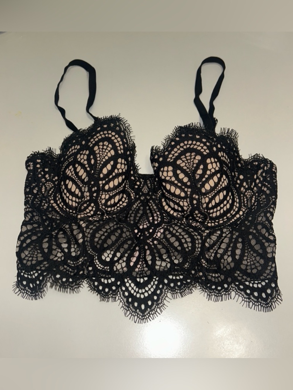 Victoria’s Secret black Lace corset bra size 32B. NEW no tags dream Angels